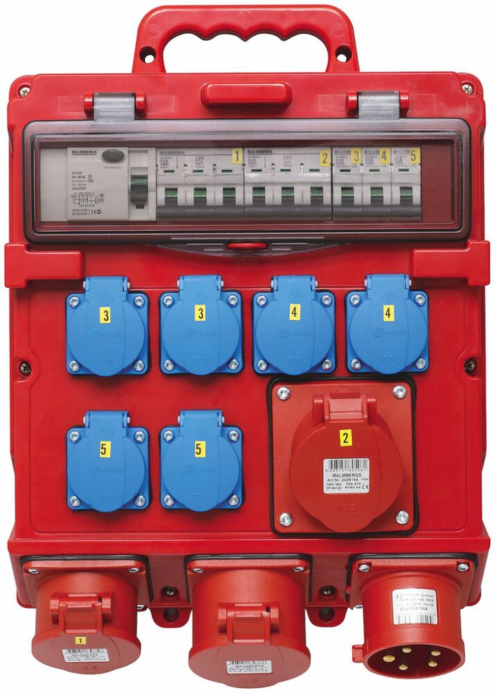 Työmaakeskus Malmbergs vikavirtasuoja 32A 290 x 310 x 110 mm