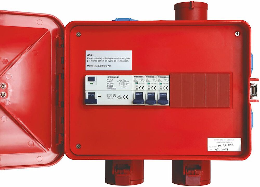 Pinottava Työmaakeskus Malmbergs Vikavirtasuoja 16A 290 x 300 x 280 mm