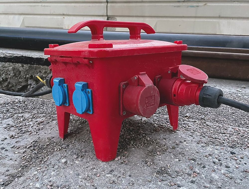 Pinottava Työmaakeskus Malmbergs Vikavirtasuoja 16A 290 x 300 x 280 mm