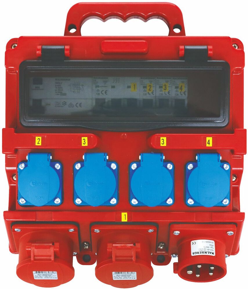 Työmaakeskus Malmbergs Vikavirtasuoja 16A 250 x 300 x 105 mm