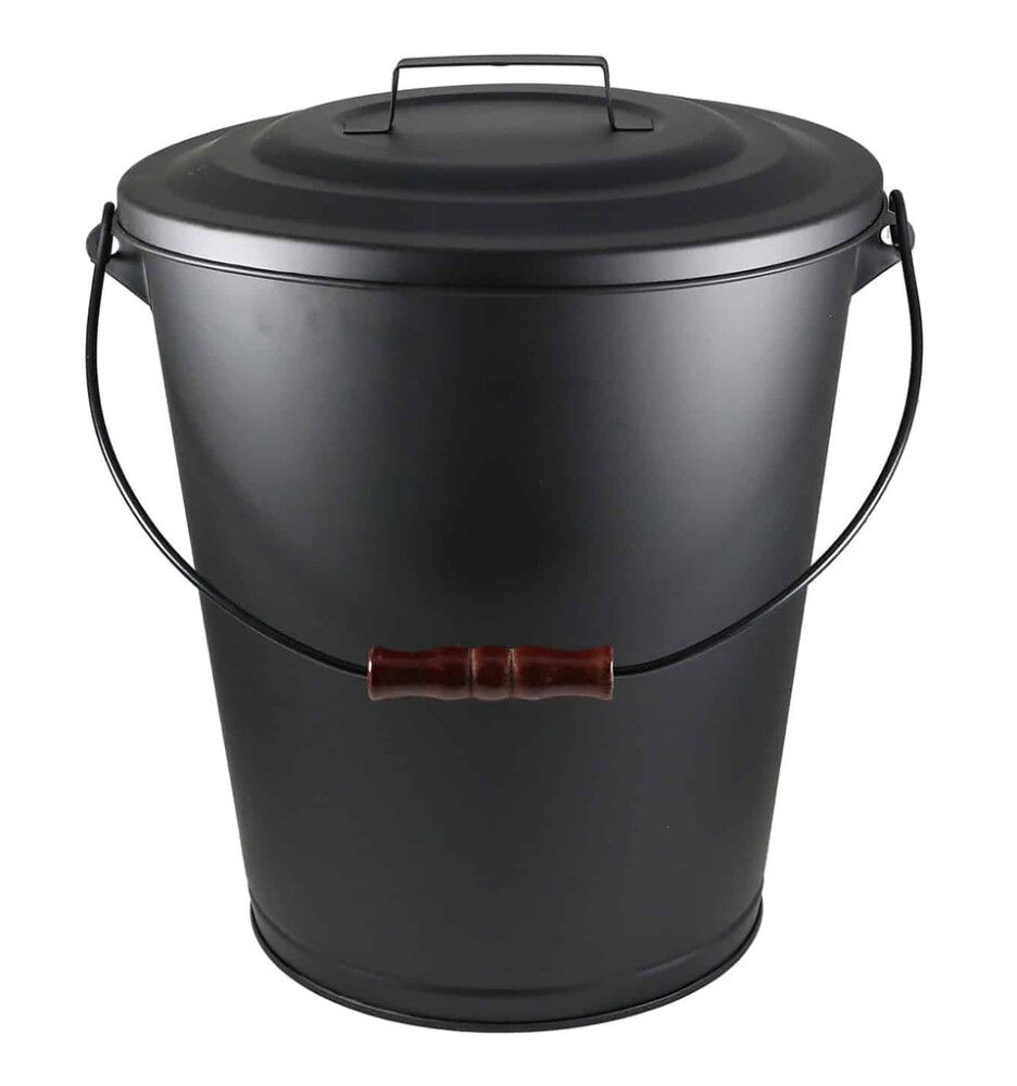 Tuhkasanko kannella Pisla HTT musta 25 l