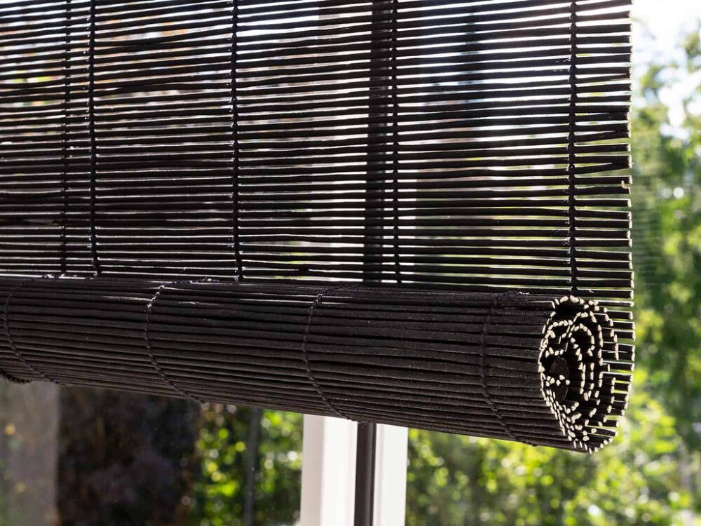 Bamburullaverho Pisla Ming 170 cm, useita väri- ja leveysvaihtoehtoja Musta 160 cm