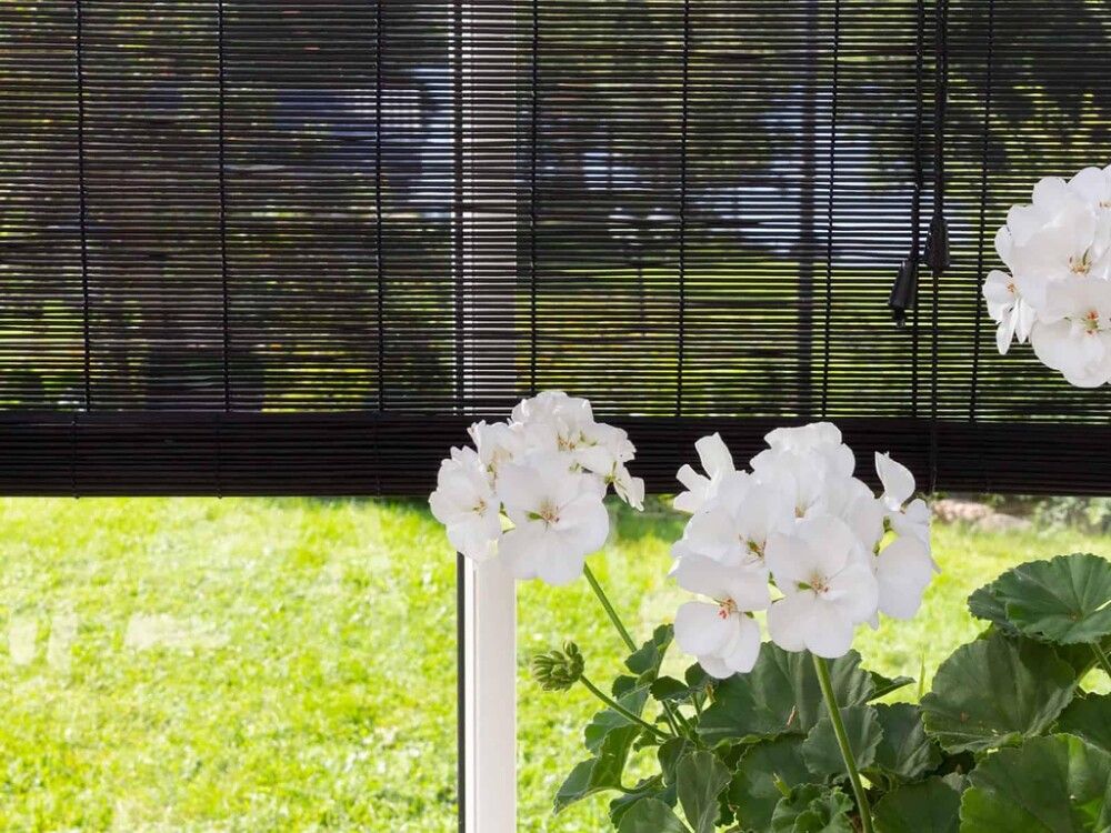 Bamburullaverho Pisla Ming 170 cm, useita väri- ja leveysvaihtoehtoja Musta 160 cm