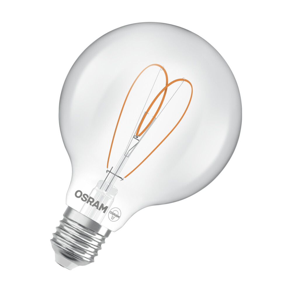 LED-lamppu Osram Vintage 1906 Globe 95 Heart Filament 60 E27 806 lm 2700K Kirkas