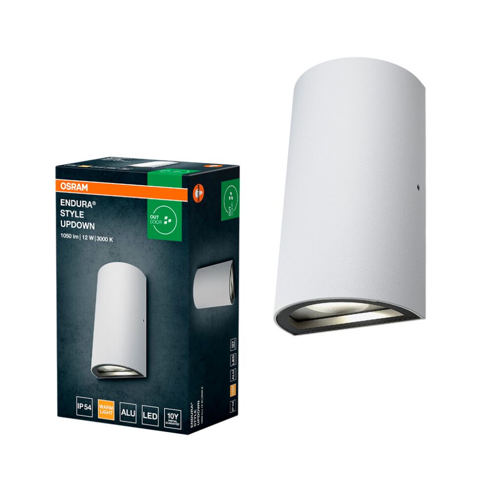 LED-ulkoseinävalaisin Osram Endura Style UpDown valkoinen 9 x 16 cm IP54