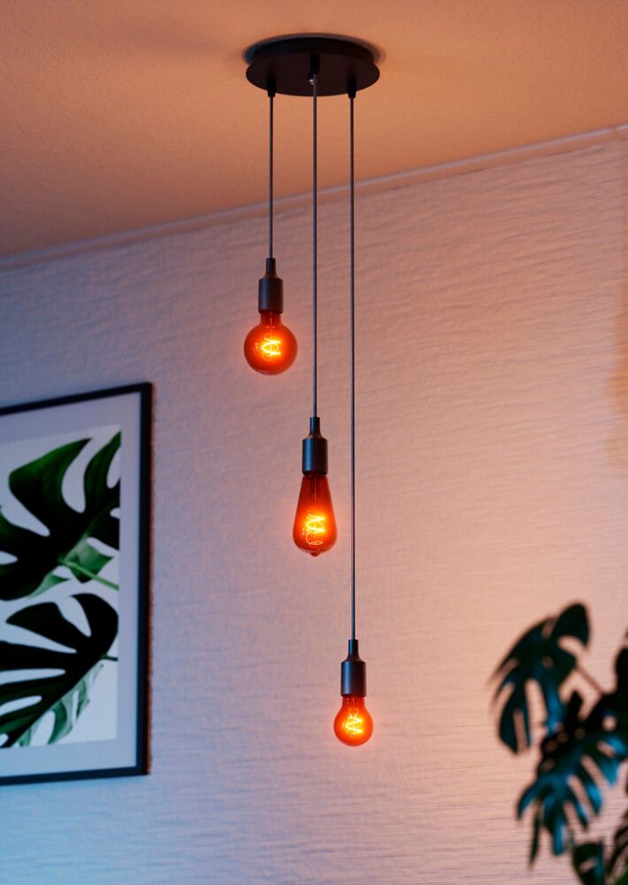 Kattokuppi Osram Vintage 1906 3-os musta Ø 20 cm