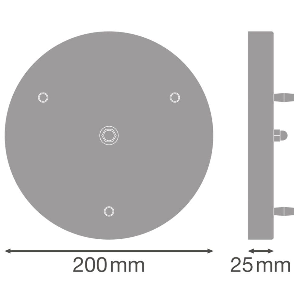 Kattokuppi Osram Vintage 1906 3-os musta Ø 20 cm