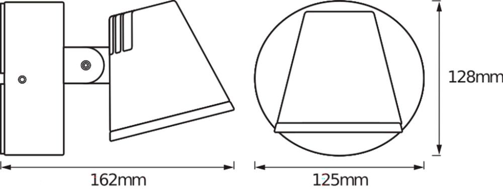 LED-ulkoseinävalaisin Osram Endura Midi Spot I tummanharmaa 12,5 x 16,2 x 12,8 cm IP44