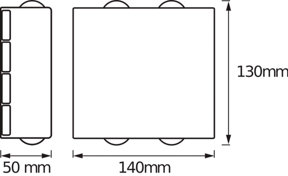 Ulkoseinävalaisin Osram Endura UpDown Deco II tummanharmaa 14 x 5 x 13 cm IP44