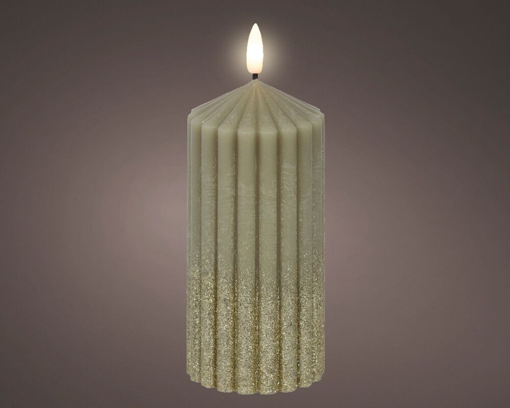 LED-kynttilä 15 cm vihreä