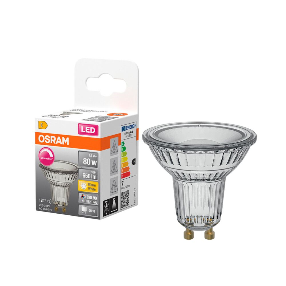 LED-lamppu Osram Par16 DIM GU10 6,9 W 650 lm 2700 K 120° 1 kpl/pkt
