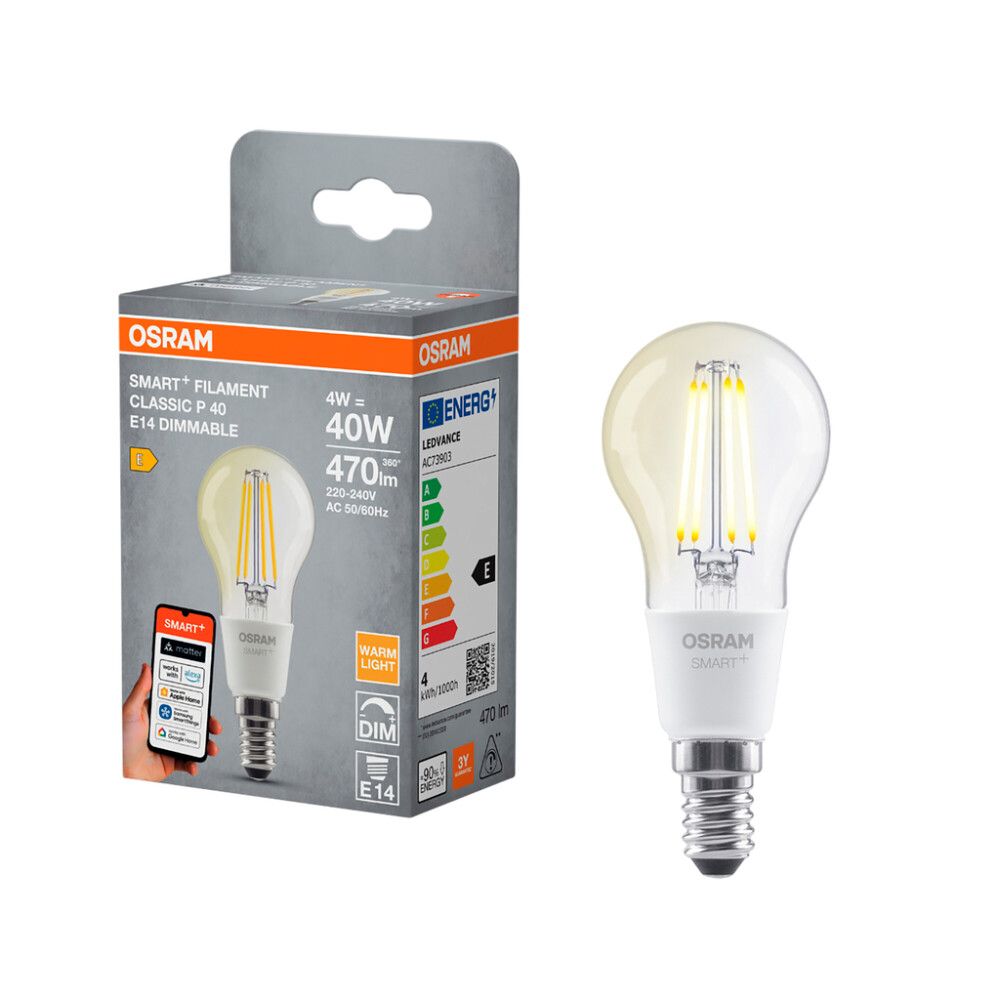 LED-lamppu Osram Smart+ WiFi DIM E14 4 W 470 lm 2700 K 1 kpl/kpl