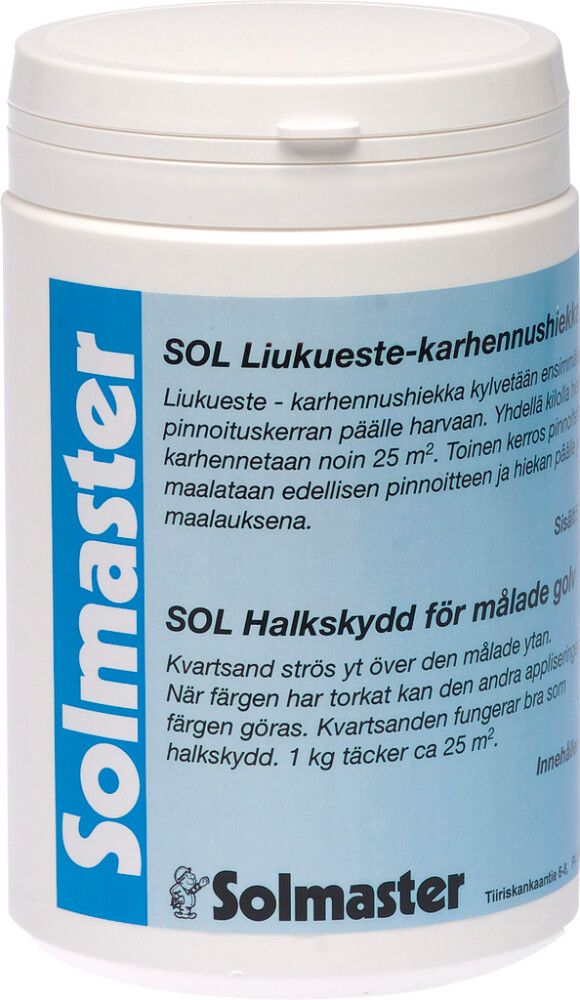 Liukuestehiekka Solmaster 1 kg raekoko 0,1-0,6 mm
