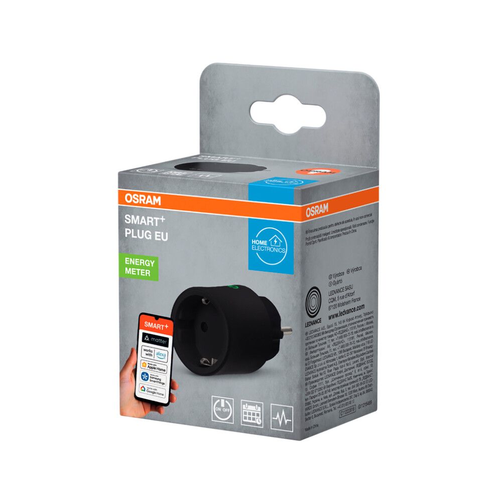Älypistorasia Osram Smart+ WiFi musta 2300 W/10 A IP20