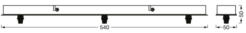 Kattokuppi Osram Vintage 1906 Linear musta 60 cm