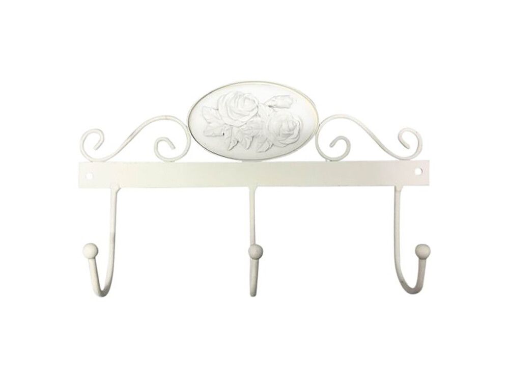 Naulakko Weiste ruususydän 3-os valkoinen 6 x 13 cm