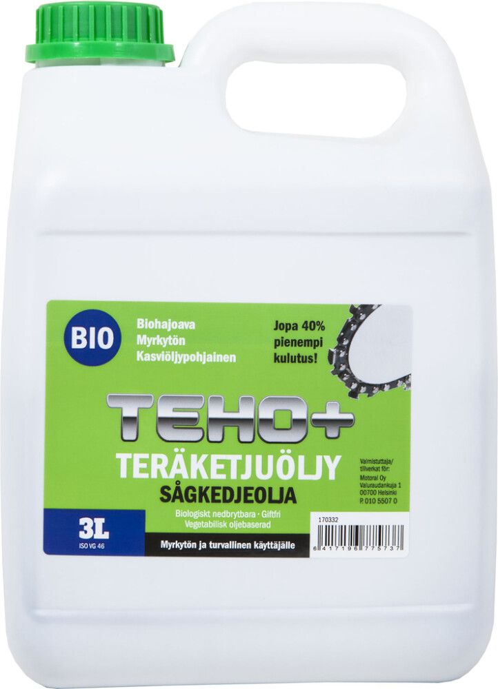 Teräketjuöljy Teho+ Bio 3 l