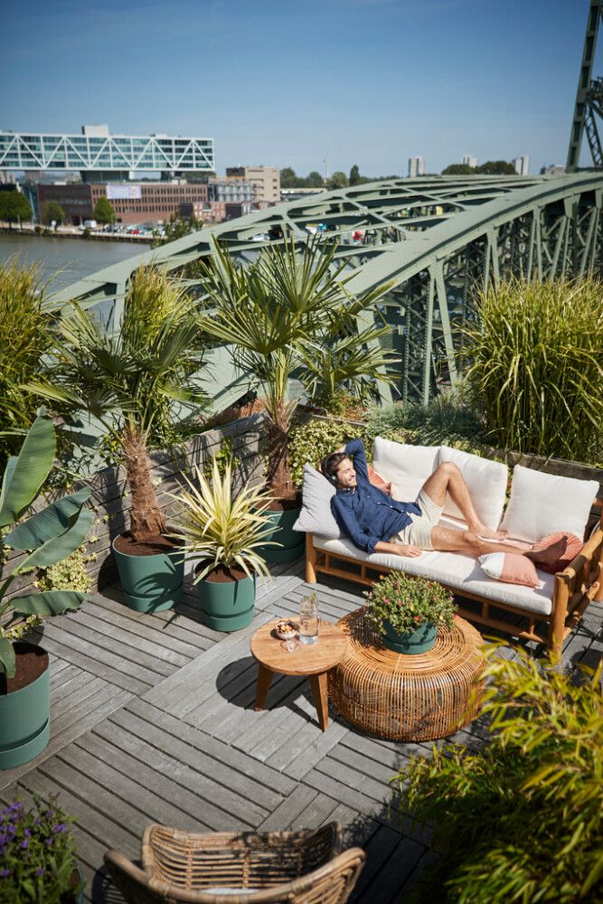 Ulkoruukku Elho Greenville 47 cm vihreä