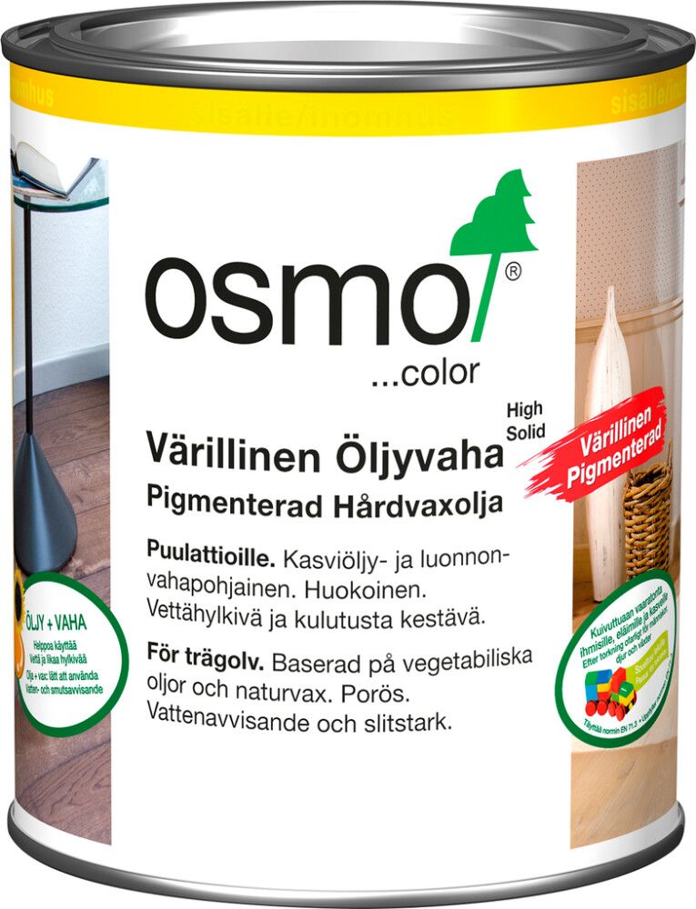 Värillinen Öljyvaha Osmocolor 3040 Kuultava Valkoinen 0,75 l