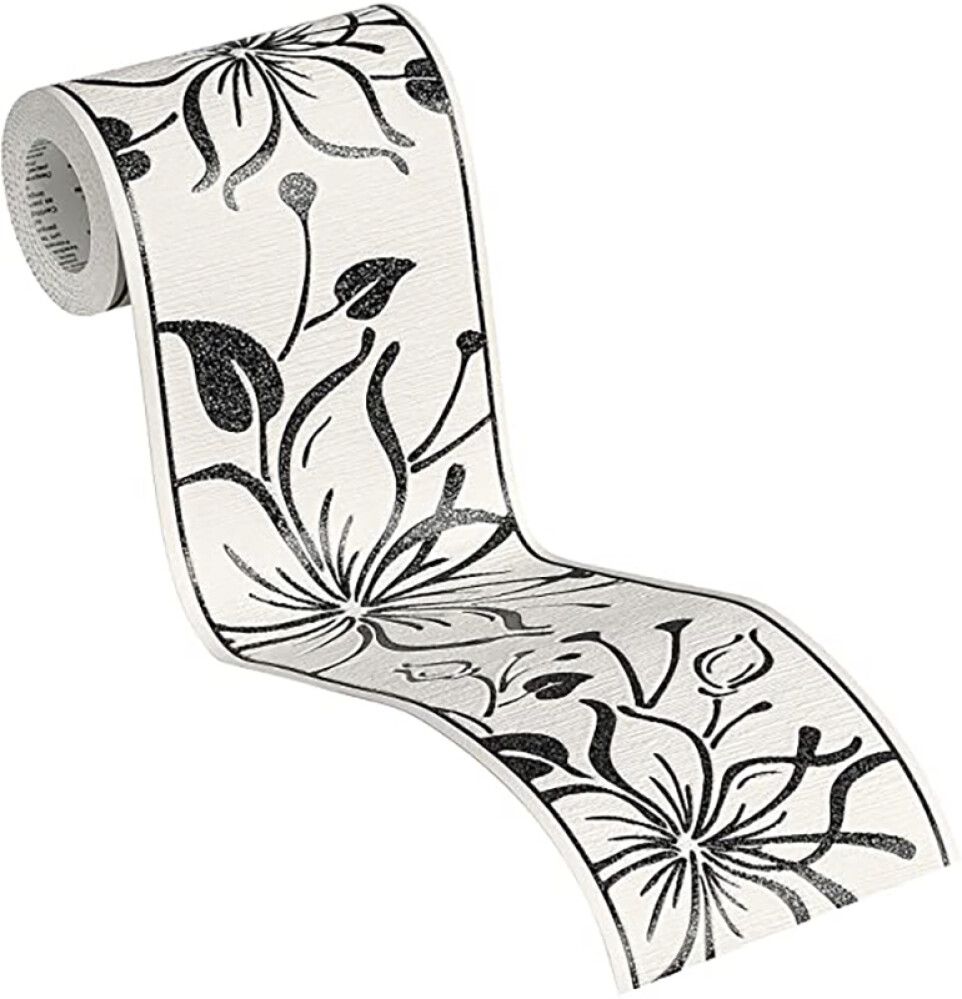 Boordi A.S. Creation Itseliimautuva Musta-valkoinen Kukka