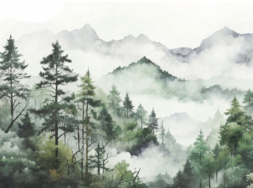 Kuitutapetti A.S. Creation Digiprint Watercolor Forest 39899-1