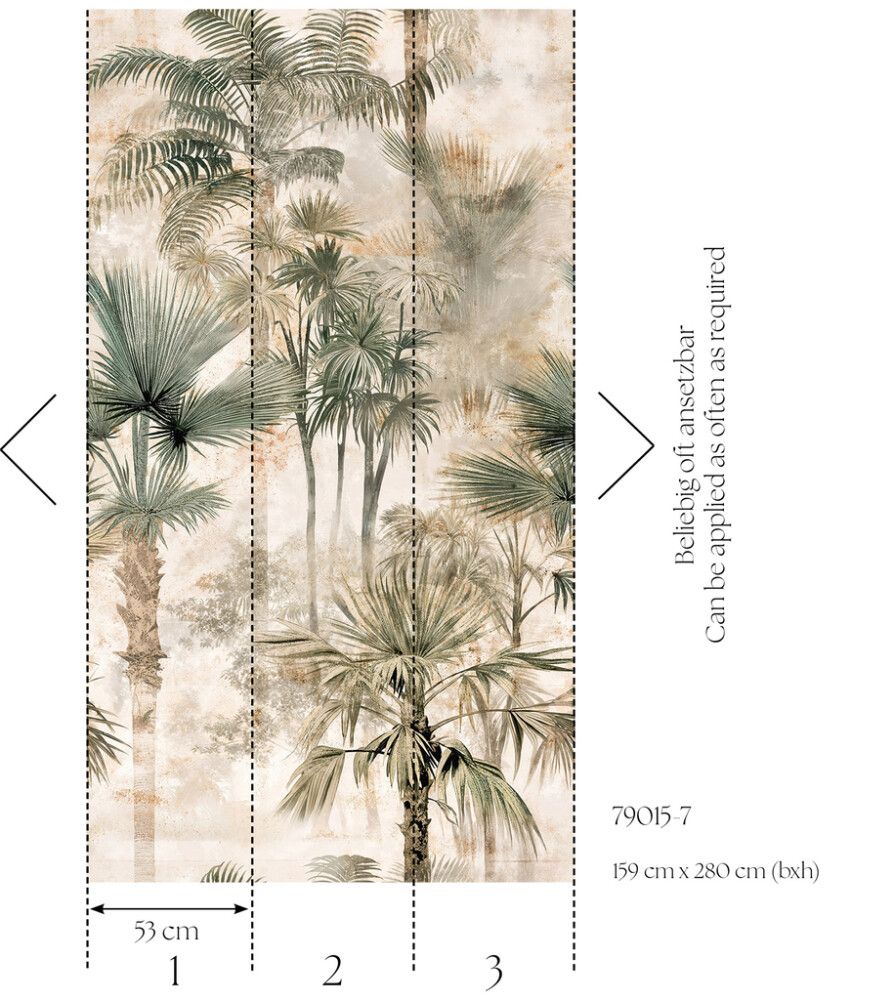 Kuitutapetti A.S. Creation Digiprint Palmtrees 79015-7