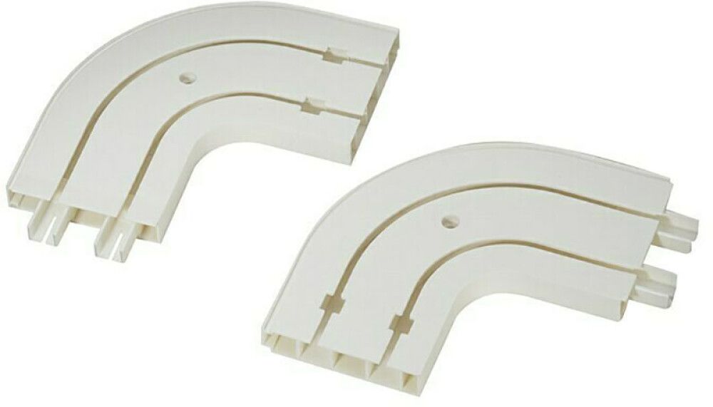 Päätykappale kiskolle Expo Ambiente 2-os valkoinen