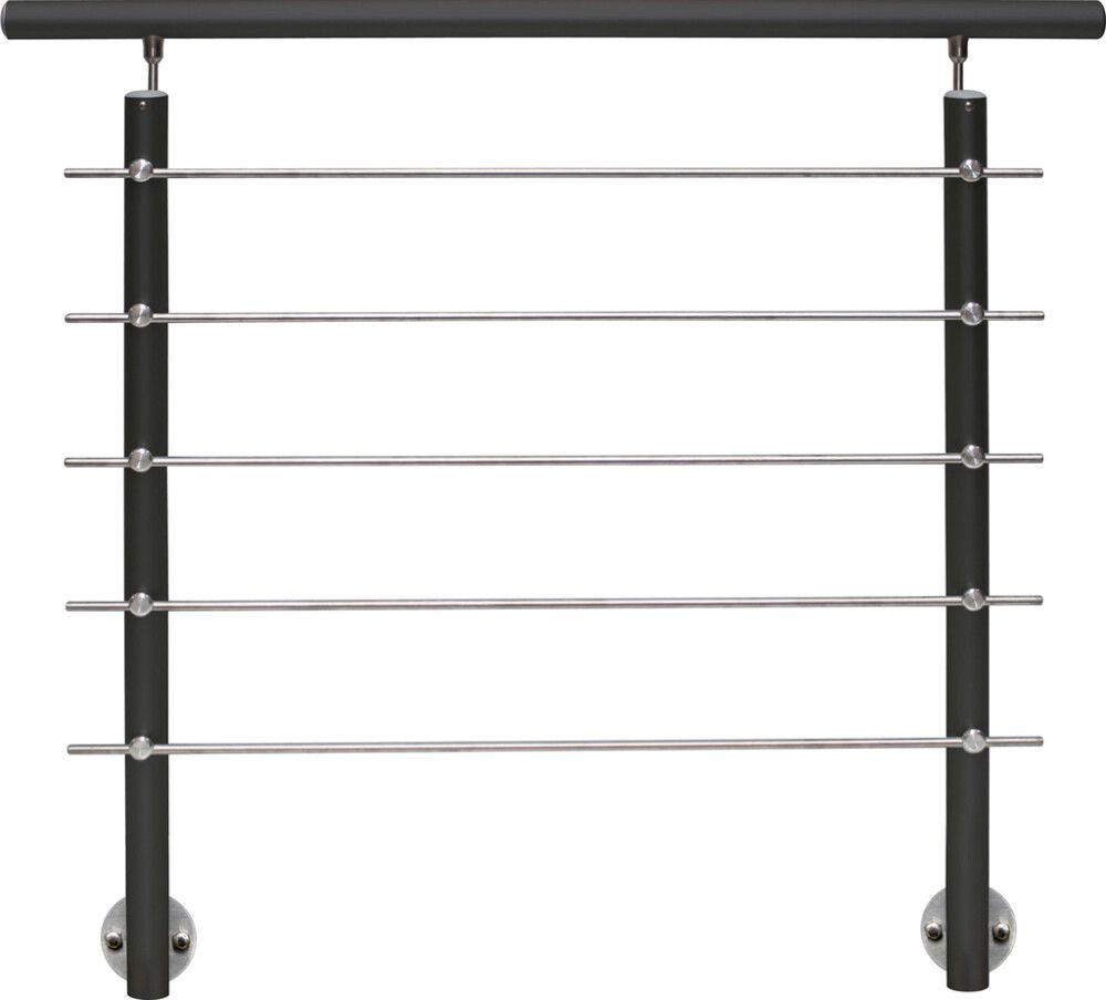 Kaidesarja Treba AG5 Alumiini Antrasiitti Sivusta Asennus