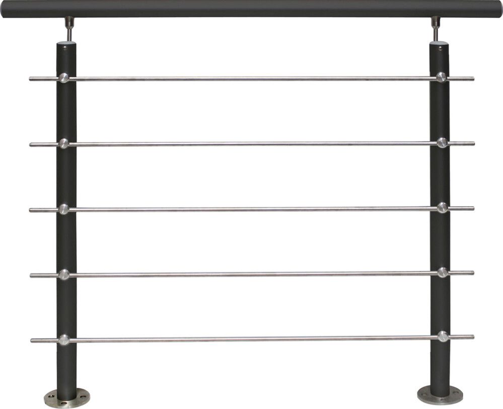 Kaidesarja Treba AG6 Alumiini Antrasiitti Päältä Asennus