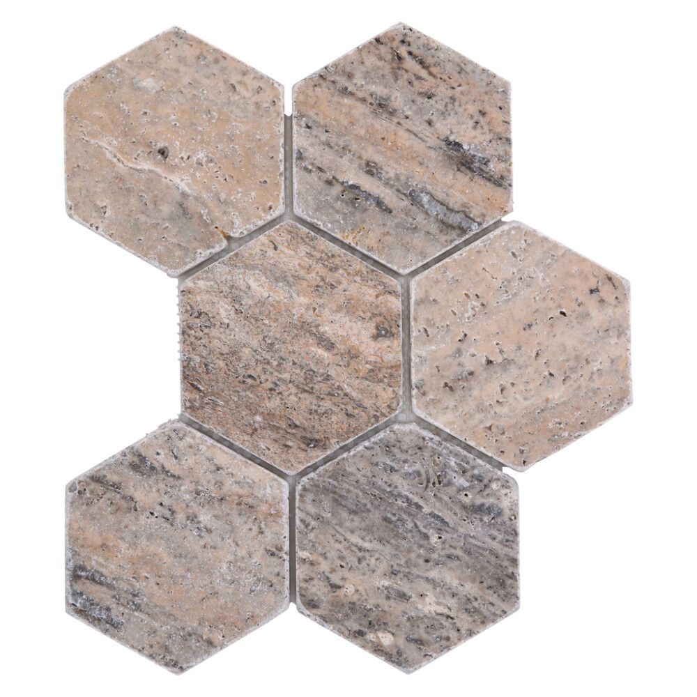 Mosaiikkilaatta Hexagon XNT HX147 Luonnonvalkoinen 19,9 x 26,2 cm