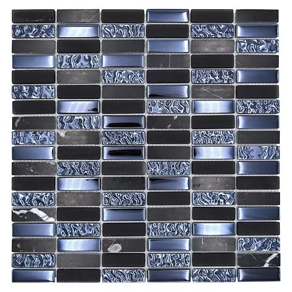Mosaiikki Crystal Mix XBH SM118 Musta/Sininen 30,4 x 29,8 cm