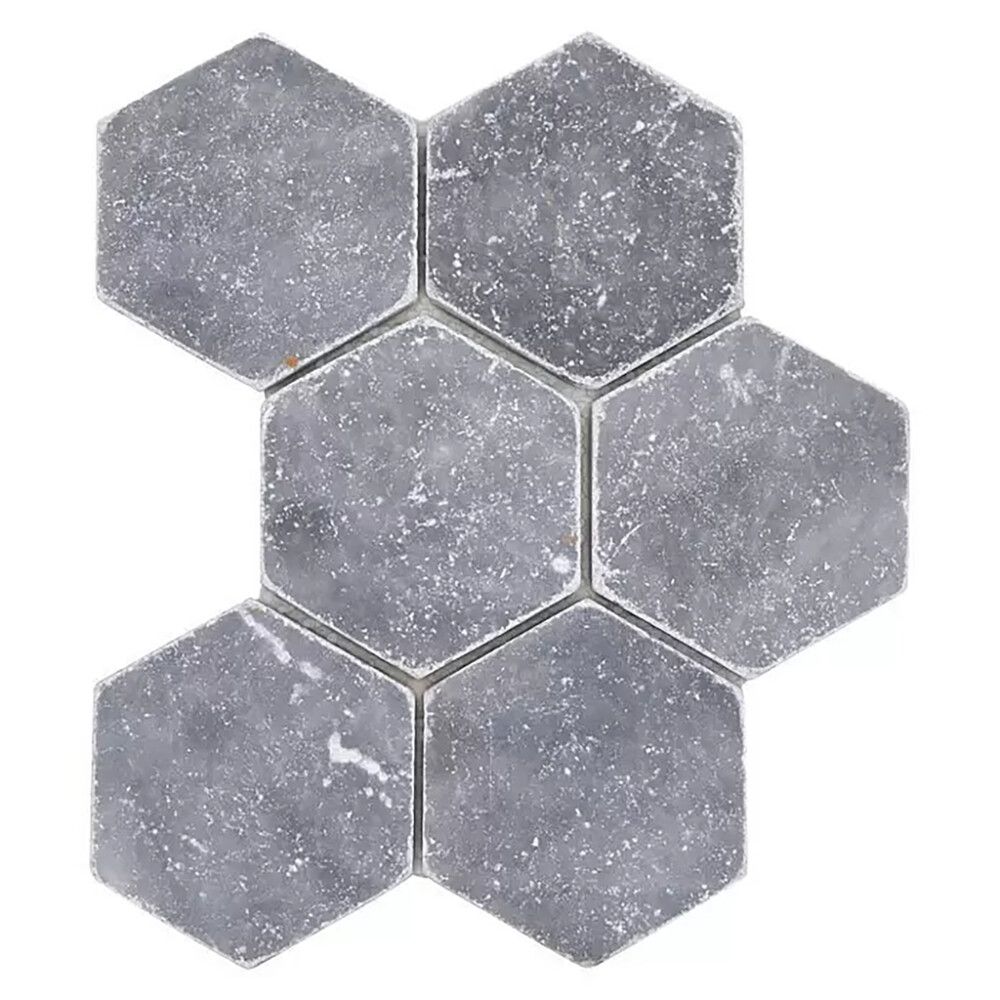 Mosaiikki Hexagon Bardiglio Antique Marble XNT HX140 Antrasiitti 19,9 x 26,2 cm