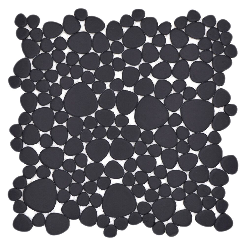 Mosaiikkilaatta Kiesel Uni XKM 892N Musta 27,5 x 27,5 cm