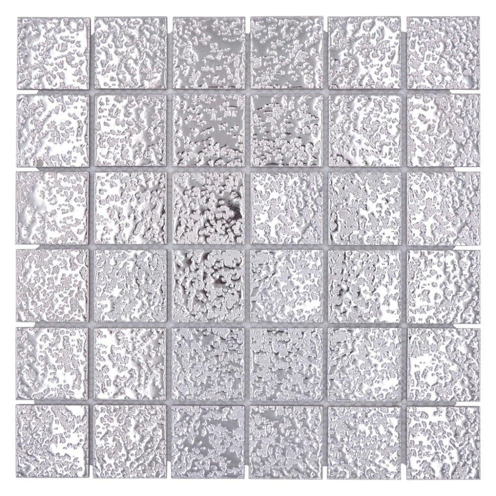 Mosaiikkilaatta Fliesen Quadrat Uni Hopea 30,6 x 30,6 cm