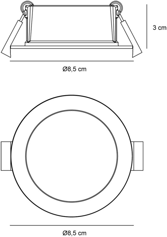 Uppospotti Nordlux Olea 3-os Ø 8,5 cm Valkoinen