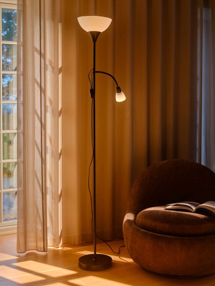 Lattiavalaisin Nordlux Lauria musta 178 cm