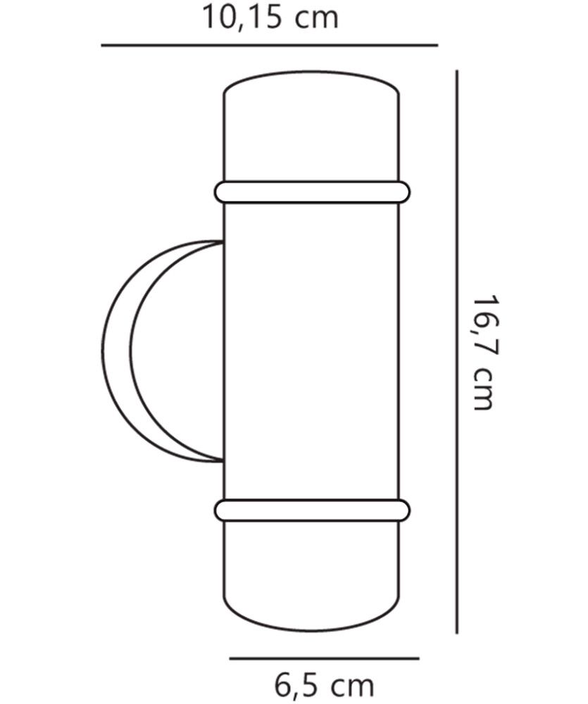 Ulkoseinävalaisin Nordlux Artilus musta Ø 6,5 x 16,7 cm