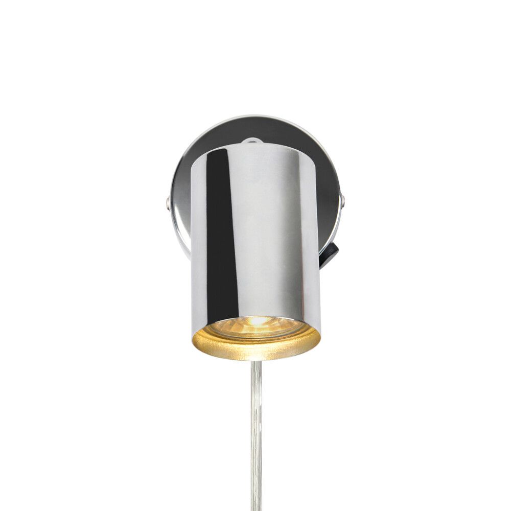 Seinäspotti Nordlux Explore 1-os kiiltävä kromi