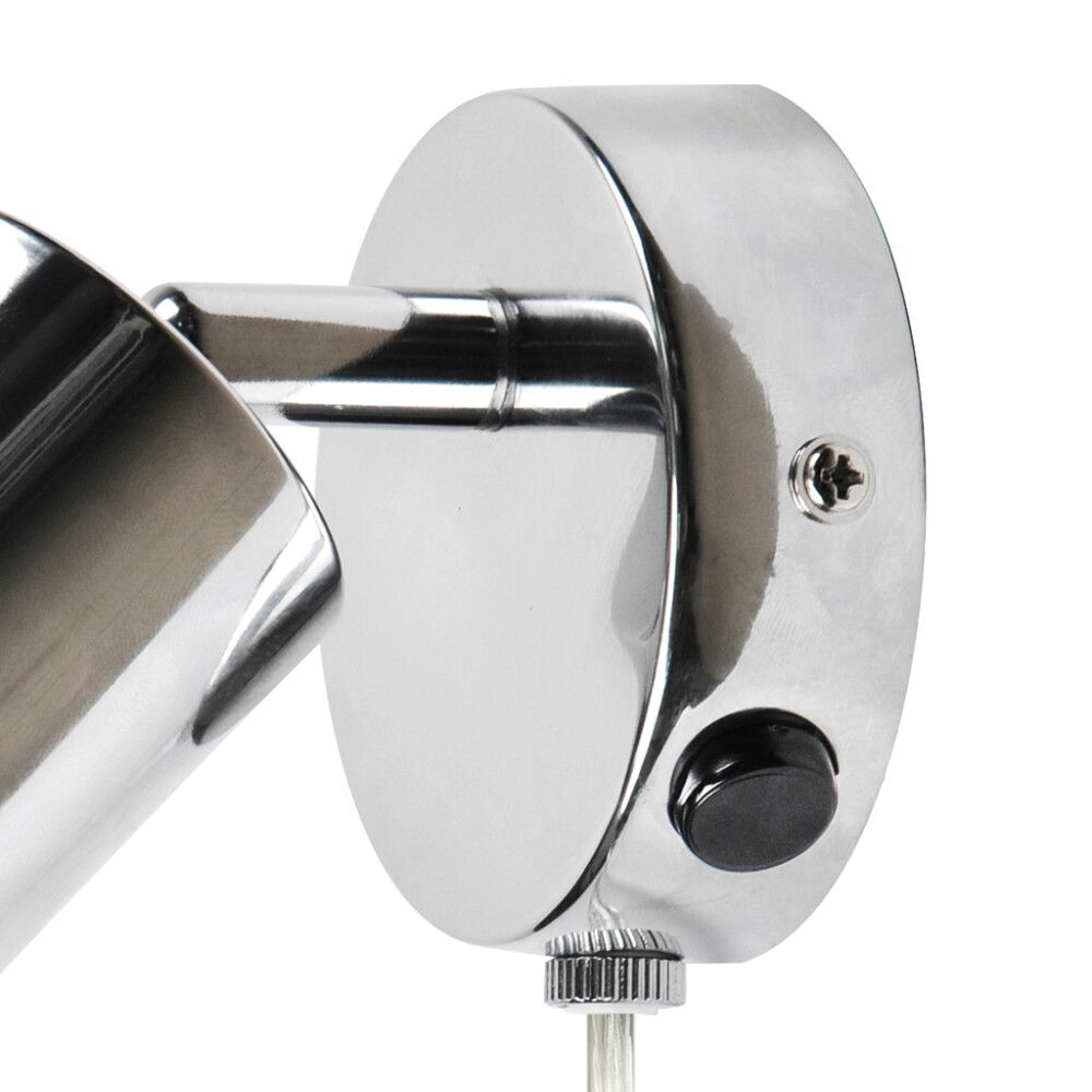 Seinäspotti Nordlux Explore 1-os kiiltävä kromi