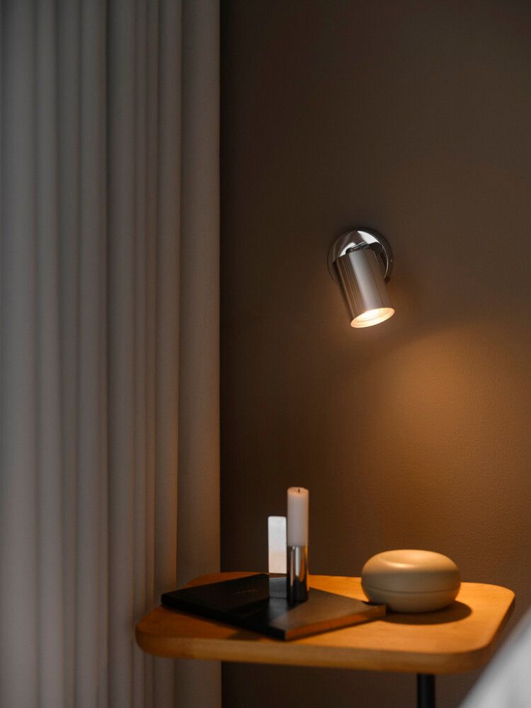 Seinäspotti Nordlux Explore 1-os kiiltävä kromi