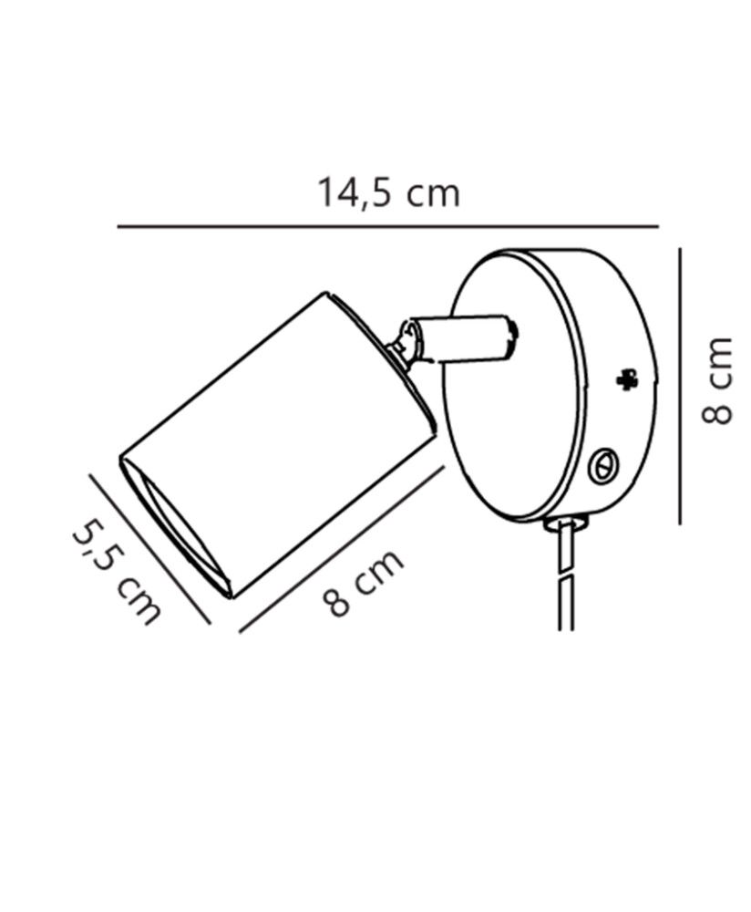 Seinäspotti Nordlux Explore 1-os kiiltävä kromi