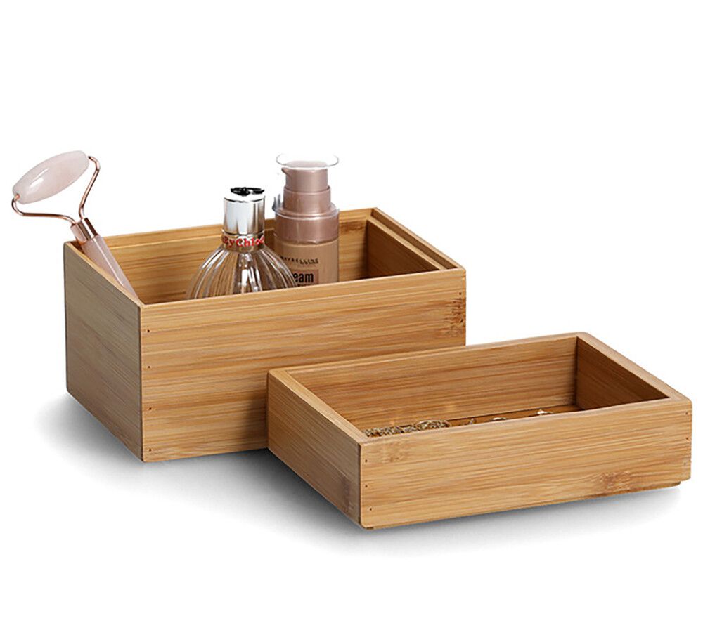 Säilytyslaatikko Zeller bambu 17 x 12 cm 2 kpl setti