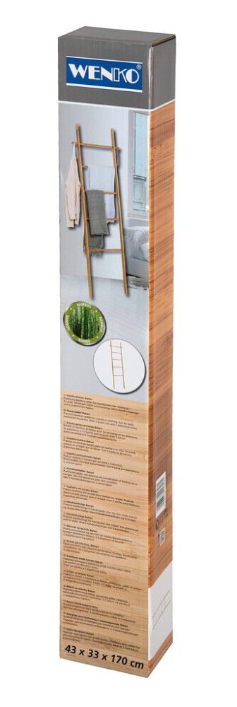 Pyyheteline tikkaat Wenko Bahari Bambu 170 x 43 x 33 cm