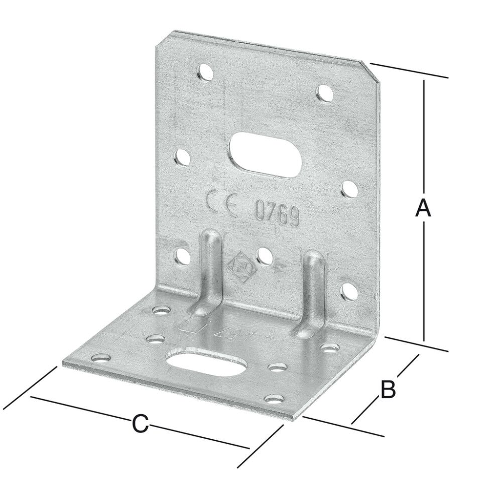 Kulmarauta 65 x 75 x 48 mm sinkitty