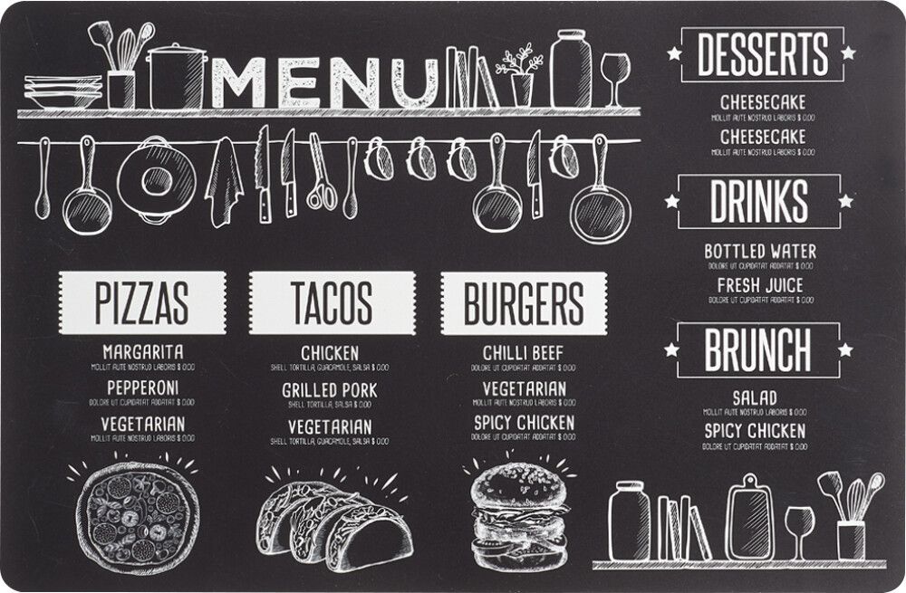 Tabletti Zeller Menu