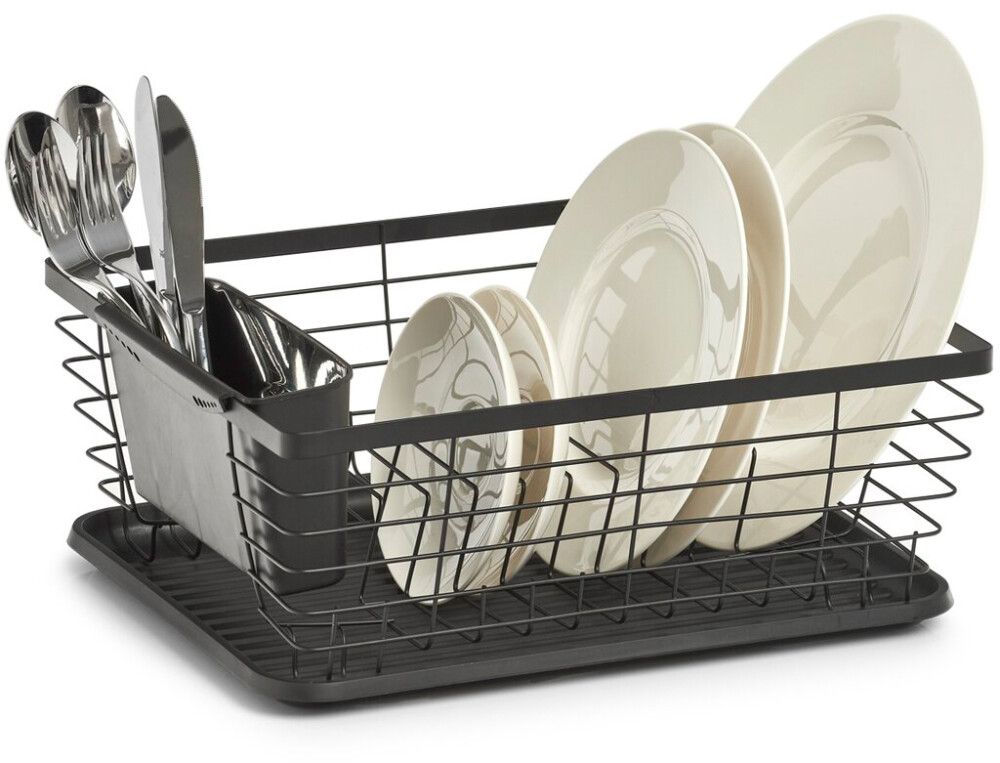 Astiankuivausteline Zeller Musta 37 x 30,5 x 14,5 cm