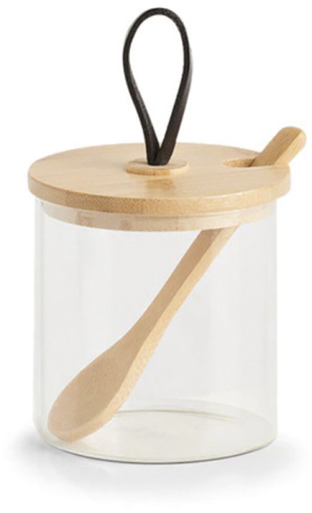 Lasipurkki kannella + lusikalla Zeller 320 ml