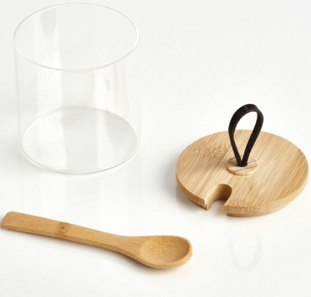 Lasipurkki kannella + lusikalla Zeller 320 ml