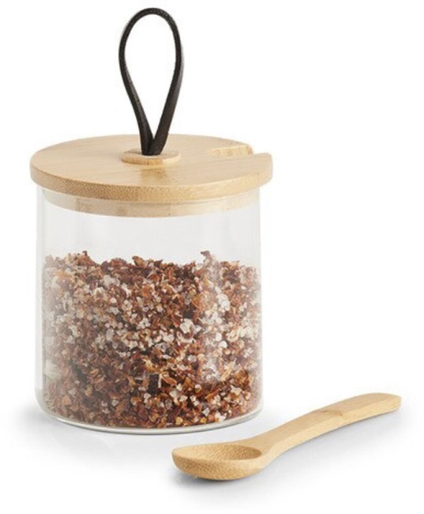 Lasipurkki kannella + lusikalla Zeller 320 ml