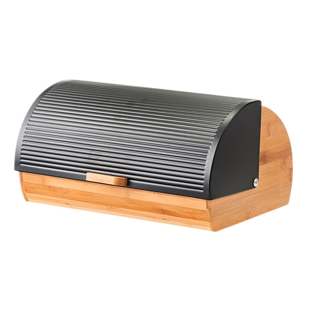 Leipälaatikko Zeller bambu/metalli musta